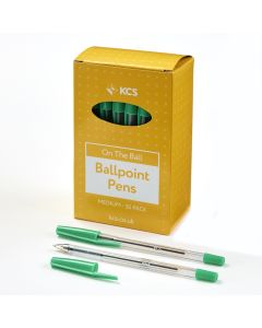 KCS Ballpoint Pens Green Box of 500
