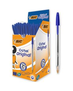 BIC Cristal Original Ballpoint Pens Blue Box of 50
