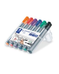 Staedtler Lumocolour Flipchart Markers Assorted Pack of 6