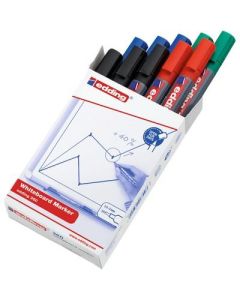 edding 360 Drywipe Markers Assorted Colours Pack of 10