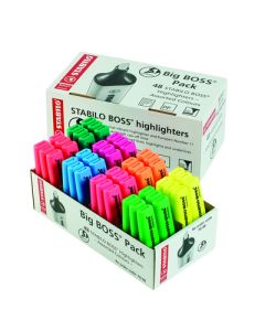 STABILO BOSS ORIGINAL Highlighters 8 Assorted Neon Colours Pack of 48