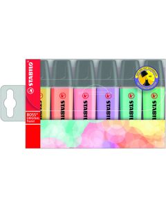 STABILO BOSS ORIGINAL Highlighters Assorted Pastel Colours Pack of 6