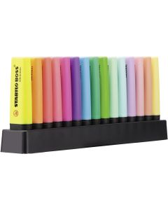 STABILO BOSS ORIGINAL Highlighters Neon & Pastel Deskset Pack of 15
