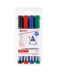 edding 363 Drywipe Markers Chisel Tip Assorted Pack 4