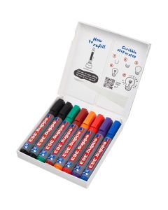 edding 363 Drywipe Markers Chisel Tip Assorted Pack of 8