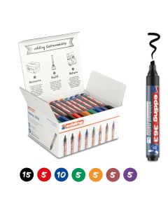 edding 363 Drywipe Markers Chisel Tip 8 Assorted Pack of 50