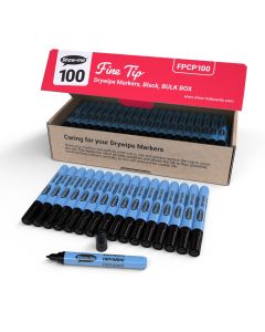 Show-me Slim Drywipe Pens Fine Tip Black Pack of 100