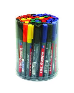 edding 361 Drywipe Markers Assorted Colours Pack of 50