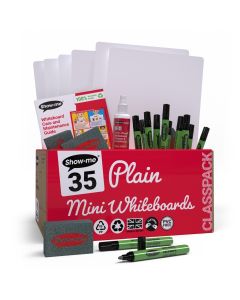 A4 Show-me Plain Whiteboards Classpack 35 Sets
