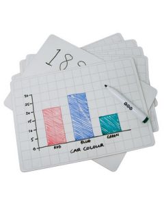 A4 Gridded/Plain Rigid Drywipe Boards  Pack of 30