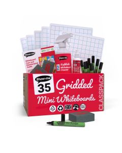 A4 Show-me Gridded Whiteboards Classpack 35 Sets