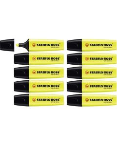 STABILO BOSS ORIGINAL Highlighters Yellow Pack of 10