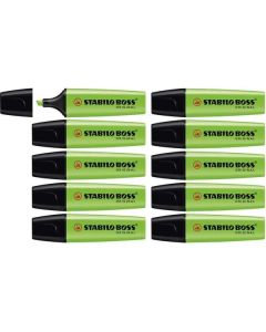 STABILO BOSS ORIGINAL Highlighters Green Pack of 10