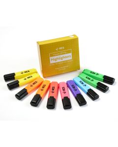 KCS Highlighters Chisel Tip Assorted Colours Pack of 10