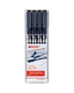edding 1880 Drawliner Pens Black Pack of 4