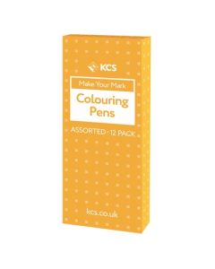 KCS Colouring Pens Fine Tip Assorted Colours Pack of 12