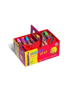 Giotto Be-Be Super Large Pencils + Sharpeners Pack of 36