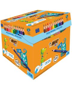 BIC Evolution Triangle Pencils Children's Assorted Pack of 216