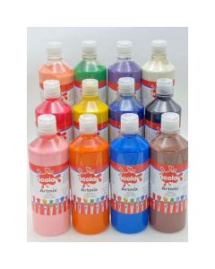 Washable Ready Mixed Paint 600ml Pack of 12