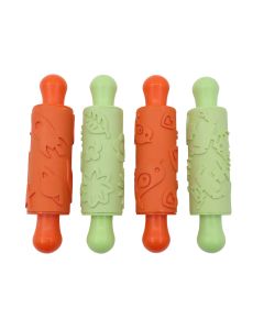 Retro Rubber Rolling Pins Pack of 4