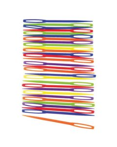 Large Coloured Plastic Lacing Needles Assorted Pack of 32
