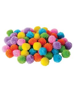 Woolly Pom Poms Assorted Pack of 100