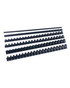 Plastic Comb Binding Rings 6mm Black Box of 100