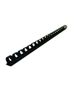Plastic Comb Binding Rings 12mm Black Pack 100