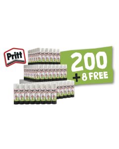 Pritt Glue Stick 43g Pack of 200 + 8 FREE