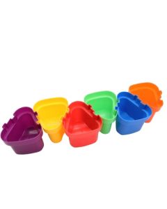 Triangular Connector Pots Assorted Colours Pack of 6