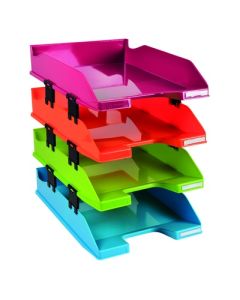 A4+ Letter Tray Set - Bold Assorted Colours