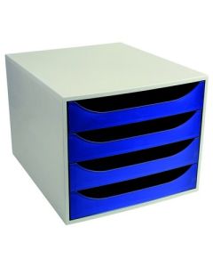 Exacompta Desk Top Range Drawer Set  Blue