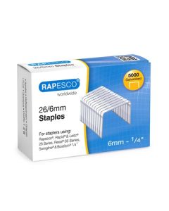 Rapesco Staples 26/6mm Box of 5000