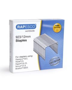 Rapesco Staples 923/12mm Box of 1000