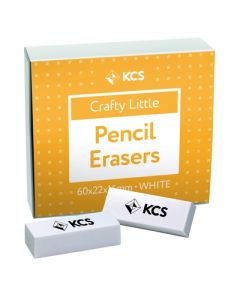 KCS High Quality Large White Erasers Box of 20
