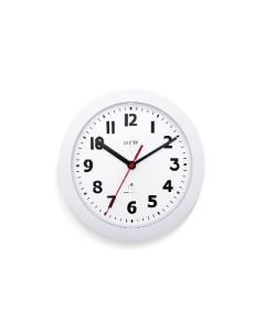 Radio Controlled 12 Hour Clock 230mm White