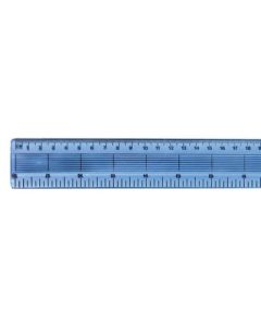 Helix 450mm Plastic Ruler Blue