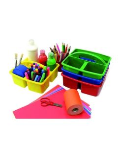 Stackable Desk Top Storage Caddies Primary Colours Pack of 4