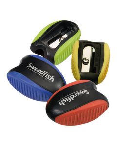 Single Hole Soft Grip Pencil Sharpeners Assorted Pack 36