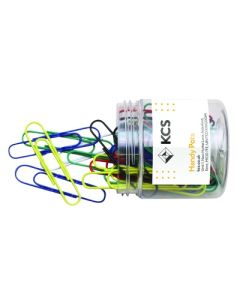 73mm KCS Giant Wavy Coloured Paperclips Assorted Tub of 50