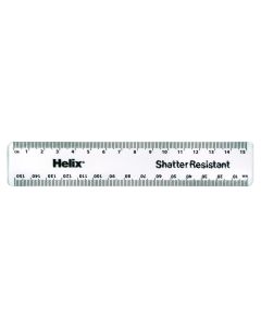 Helix 150mm Metric Ruler Clear Pack of 10
