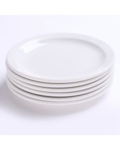 Porcelain Dinner Plate 250mm White Pack of 6