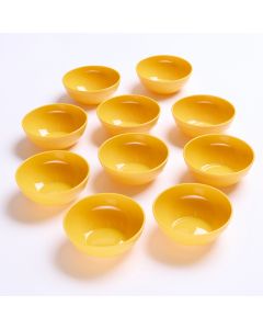 Polycarbonate Bowl Yellow Dia100mm Pack of 10