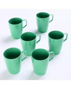 Polycarbonate Handled Beaker Green 28cl Pack of 6