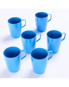 Polycarbonate Handled Beaker Blue 28cl Pack of 6