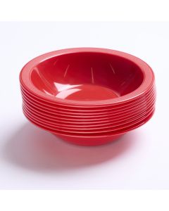 Polycarbonate Narrow Rim Bowl 170mm Red Pack of 10