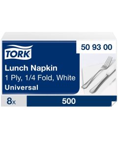 325 x 325mm Tork Paper Serviettes White Pack of 4000