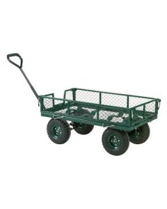 Mesh Sided Platform Truck Green 250kg