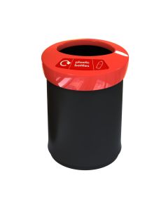 EcoAce Recycling Bin Plastic Bottles 62 Litres Red