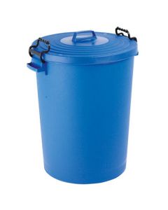 Dustbin with lid Lightweight Blue 90 Litres
